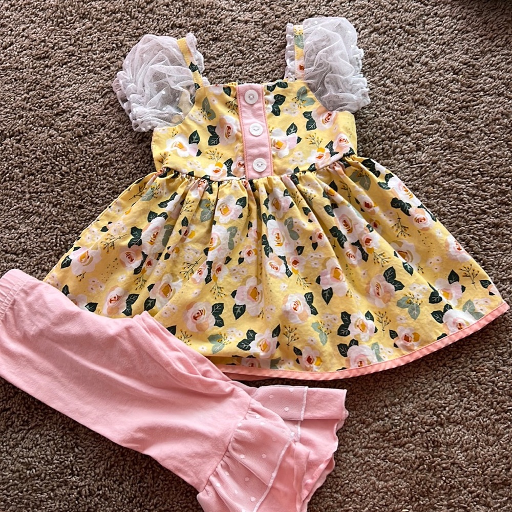 Flowery pant set